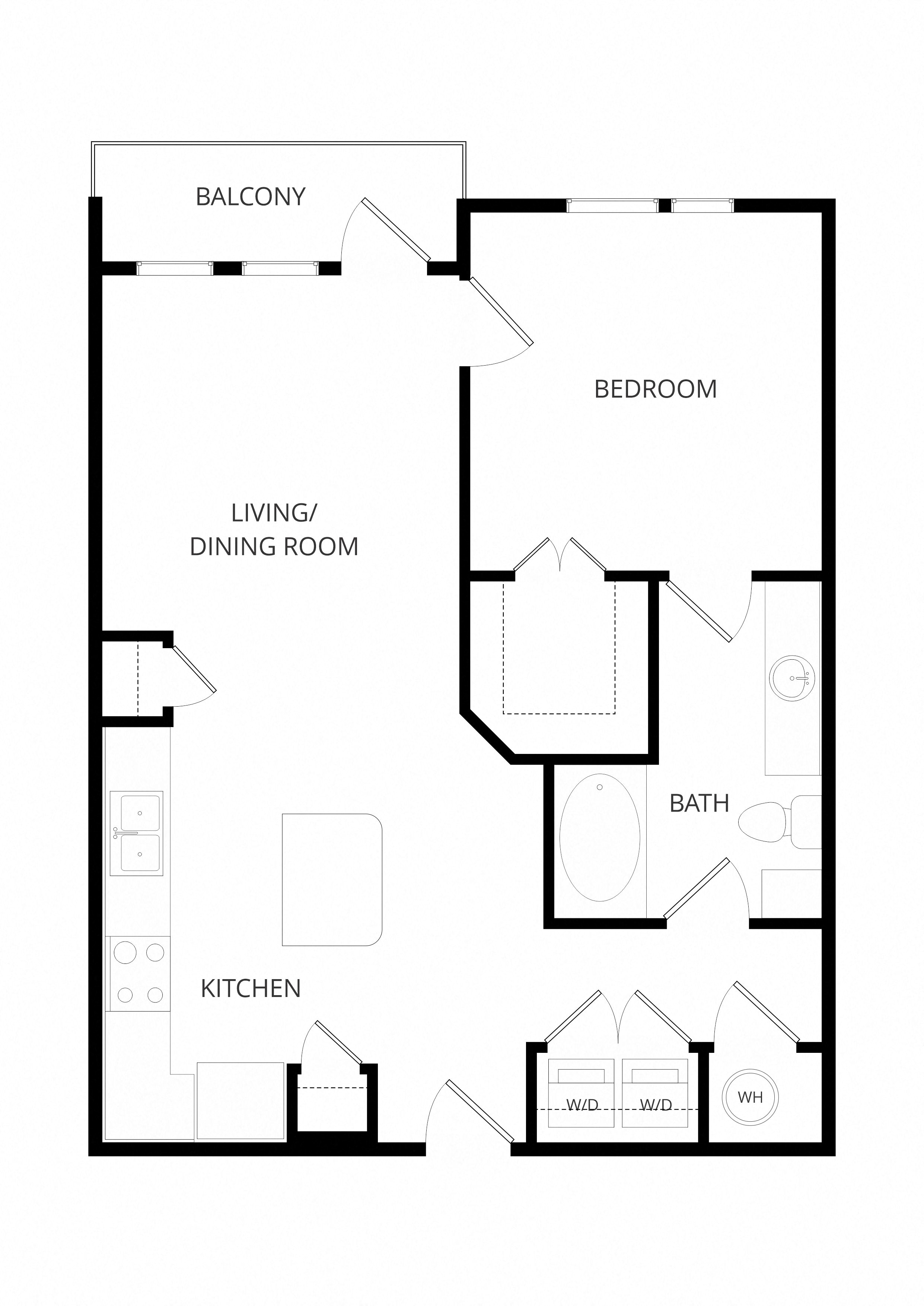 A7_OneBedroom floor plan